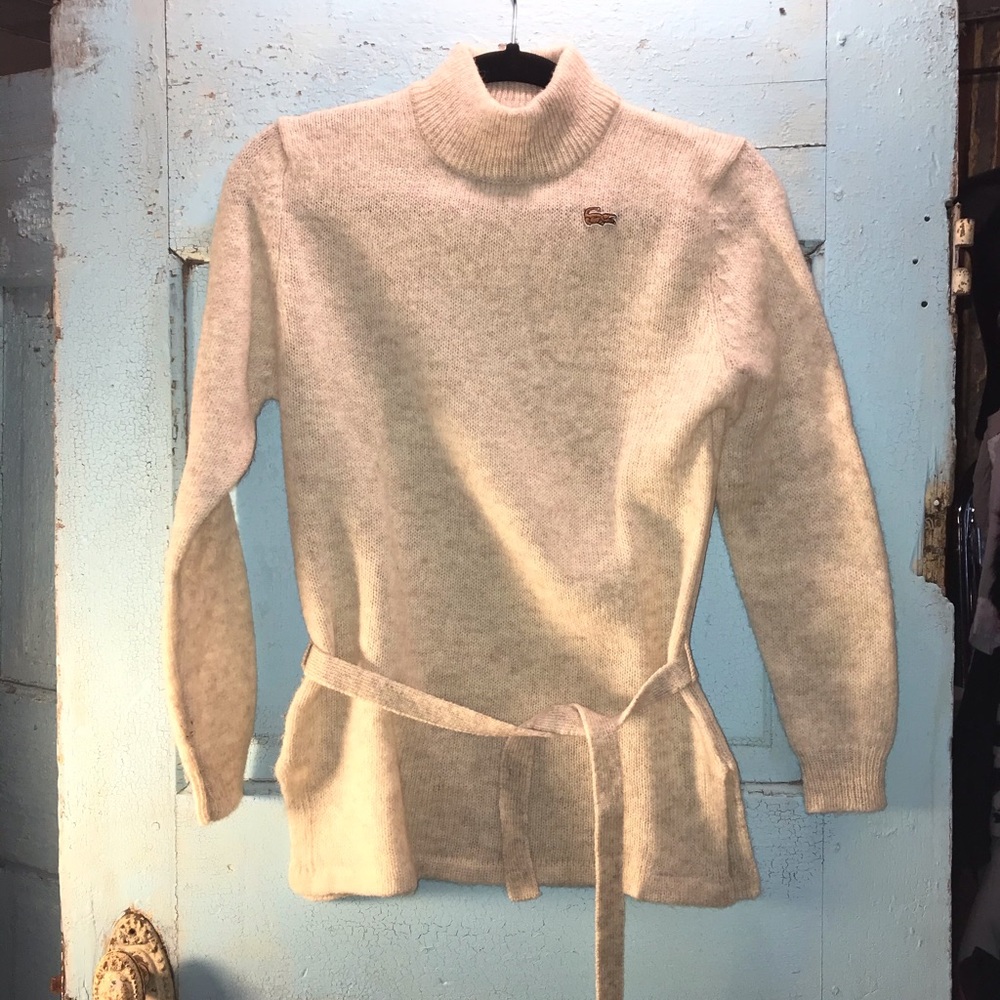 Vintage Izod for her belted sweater